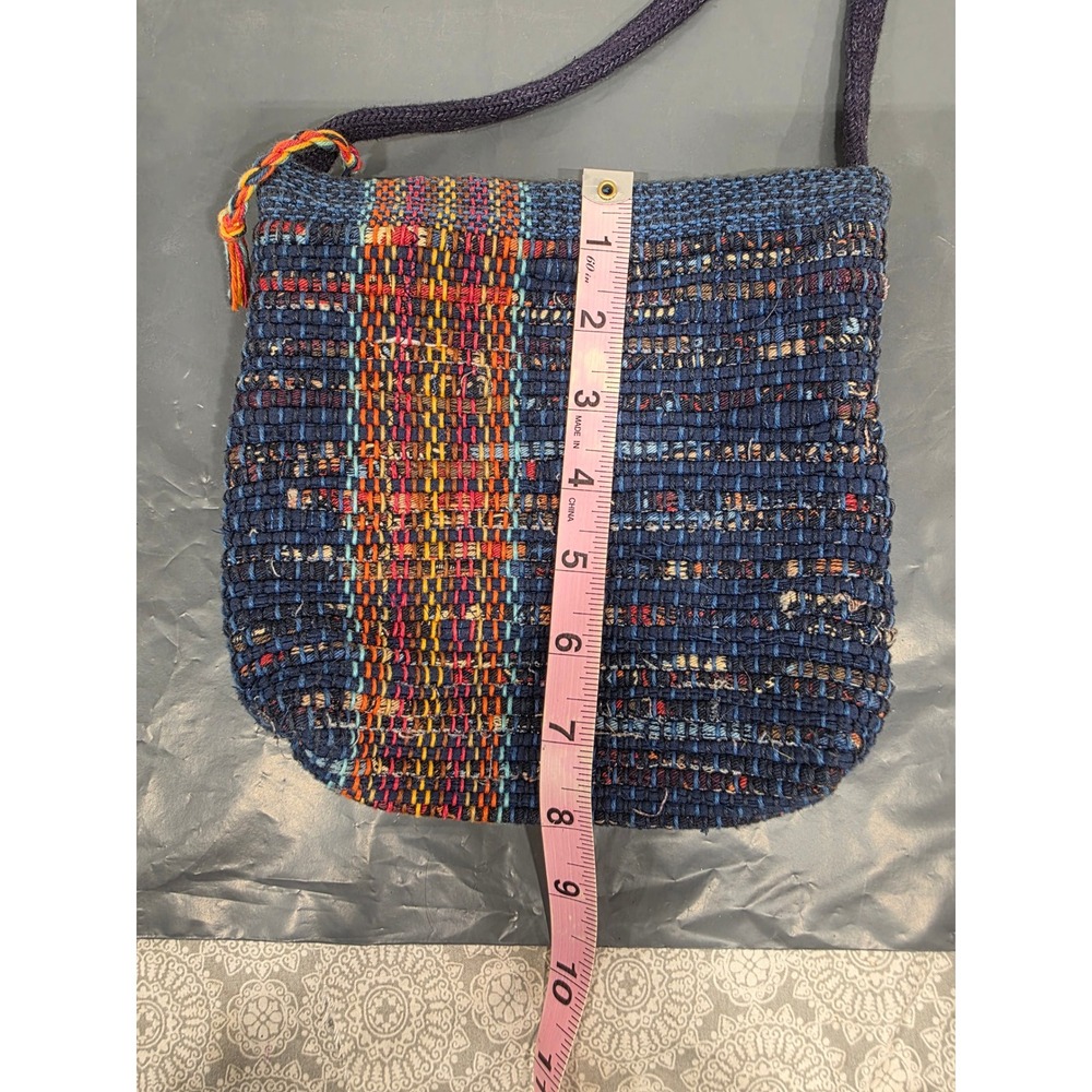 Woven Crossbody Bag, Small Tapestry Handbag, Colorful Accent Purse Unique Design - Picture 6 of 8